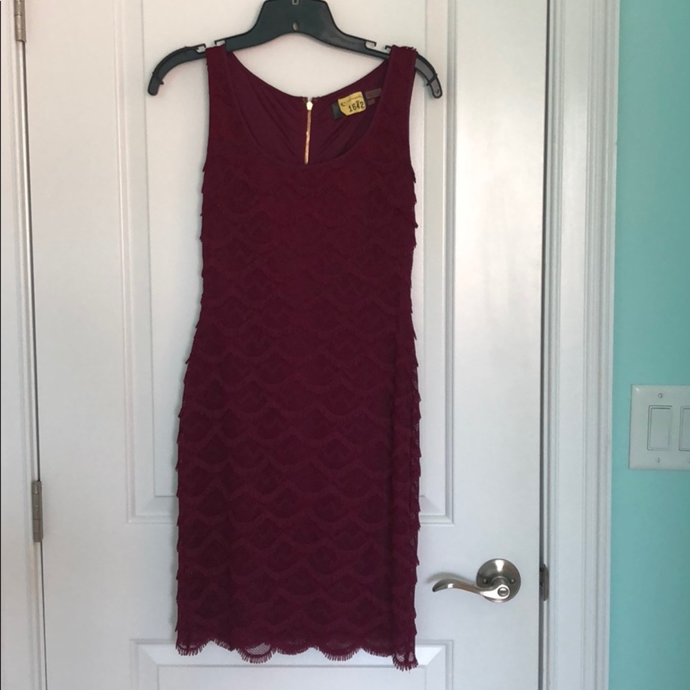Plum cocktail dress